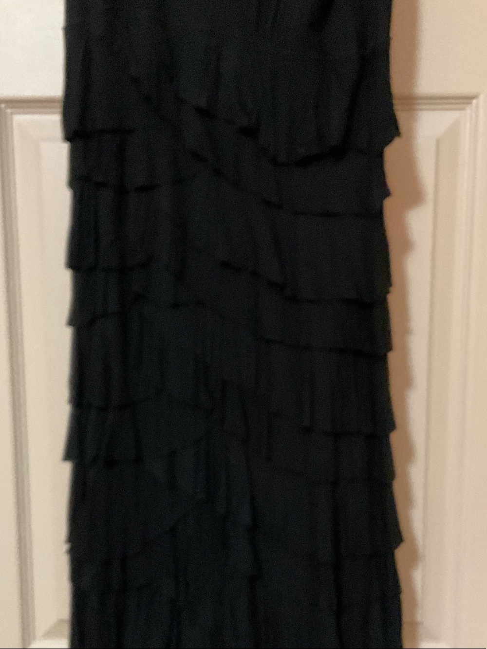 Sleeveless Black Tiered Mini Dress (Women’s Medium) - Picture 4 of 5